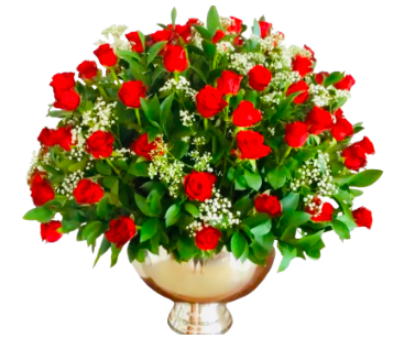 100 Red Roses Vase